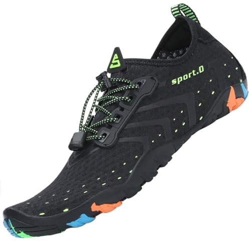 SAGUARO Badeschuhe Damen Herren Wasserschuhe Schwimmschuhe Schnelltrocken Aquaschuhe Strandschuhe Leicht Neoprenschuhe Surfschuhe rutschfeste Tauchschuhe Wassersportschuhe, 35-48 EU