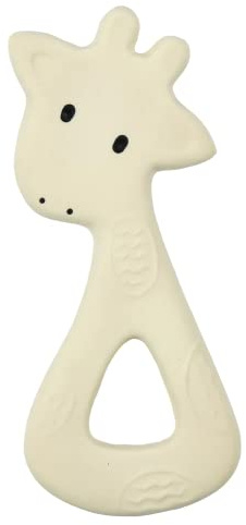 Tikiri 8591502 gummi bitsring giraff, tandningshjälp av naturgummi, för spädbarn från 0 + månader
