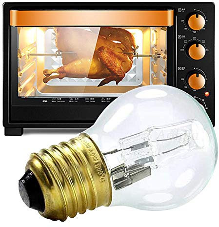 Seasaleshop2 Universal Cuisinière Four Ampoule De Lampe, E27 40W Lampe Ampoules Cuisinières (Lot De 2) 200-240(V) 500°C