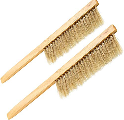 ZffXH 2/6 Pcs Beekeeping Bees Brushes Wooden Handle Brush Beekeeper Tool Beekeeping Equipment Bee Hive Brush for Beekeeper