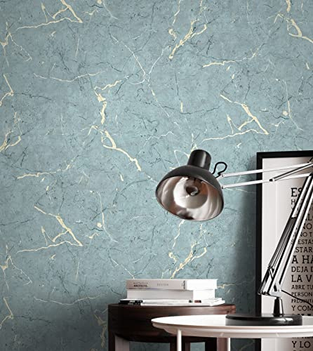 Newroom Vliestapete Blau Tapete Wohnzimmer Schlafzimmer Flur Küche Büro | pflegeleicht, matte Optik, Wandtapete, reißfestes Vliesmaterial, für Wohnzimmer, Schlafzimmer, Flur