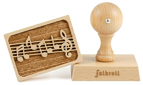 Folkroll Keksstempel Musik, 70x50 mm, Cookiestempel, Backstempel, Keks, Stempel, Motiv, Buchenholz, 334768
