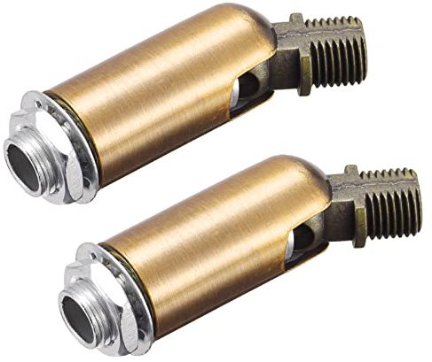 sourcing map Sloped Ceiling Adapter 180 Degree Swivel M10 Thread, for Chandelier Ceiling Pendant Light, Gold Bronze Pack of 2