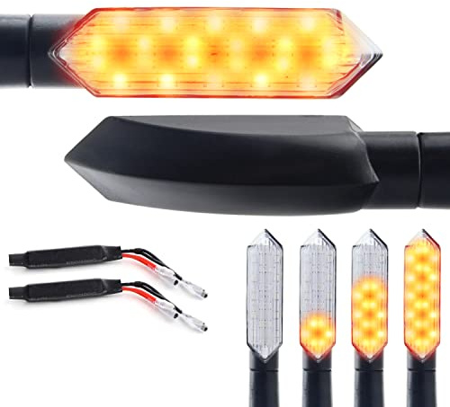 Area1 Motorrad LED Blinker E-geprüft Set (2 Stück) M8 + 2x Widerstände kompatibel mit (AD88 (Blinker+Widerstände))