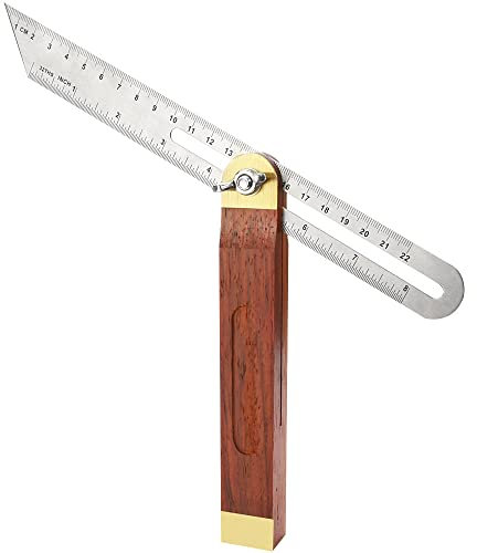 WANTOUTH Adjustable Carpentry Square Bevel Gauge Sliding Bevel 8 Inch Hardwood Handle Stainless Steel Blade Ruler T Bevels Angle Finder Craft Bevels Tool for Craftsman Carpenter Architect Woodworking