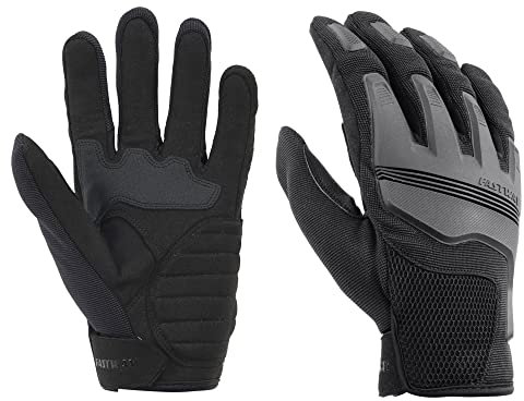 Offroad II Motorradhandschuhe Sommer, CE Zertifizierte Offroad Motocross Handschuhe, Bequeme Motorrad Handschuhe Herr & Frau, Schwarz, M