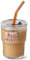 Olvini 13oz Glass Tumbler with Straw and Lid, Reusable Iced Coffee Cup, Water Glass, Coffee Mug (Bon Appétit)