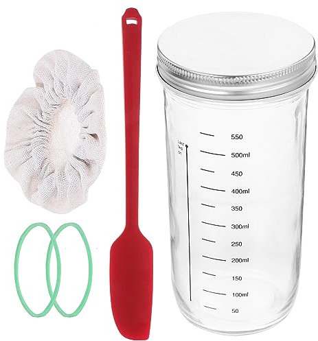 UPKOCH Glass Sealed Jar for Sourdough Starter Scale for Storing Honey Dry Fruits and Grains
