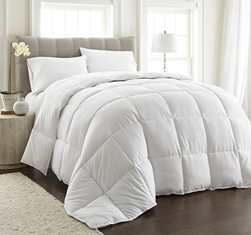 Chezmoi Collection White Queen Comforter Duvet Insert - All Season, Heavyweight Quilted for Winter Warm Fluffy Bed With Corner Tabs
