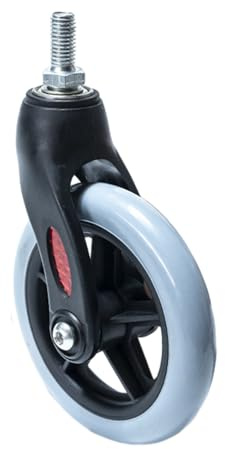 Rollstuhlrad-Ersatzteile Rollstuhlrad mit vorderer Gabel Solides Ersatzrad für Rollstühle Rollatoren Gehhilfen
