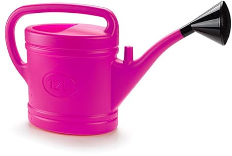 Acan Tradineur Arrosoir Plastique Capacité 12L Ustensiles de Jardinage Arrosage Maison Balcon Terrasse Patio Fuchsia