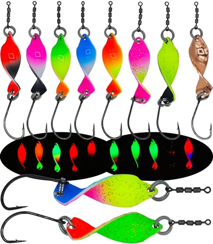 Paradox Fishing Twister Spoons 2,5g I Spoon Forelle Forellen Spoon Set Forellenköder Set zum Forellen Angeln Forellenteig - Spoons Forelle