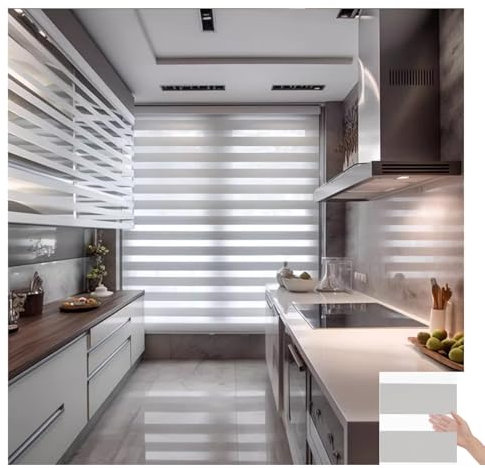 Zebra-Jalousien aus Stoff,Doppelrollo schnurlos, Duo Rollo Zebrarollo Schnurlos für Fenster, Drücken Und Ziehen,Springrollos, Lichtdurchlässig & Blickdicht,für Zuhause (Size : W135xH220cm/W53.14xH86