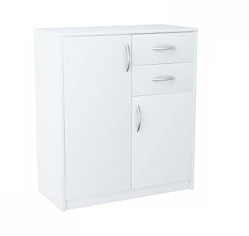 Meblando allzweckschrank 74 x 35 x 85 cm, kommode weiß, mehrzweckschrank- aktenschrank oder Flur möbel, kommode mit schubladen 74 cm breit, komodenschrank
