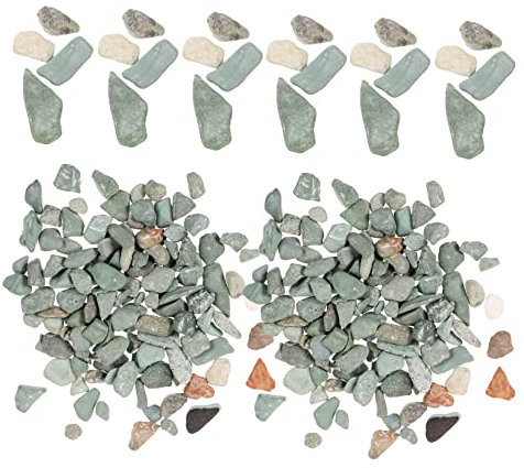 FUNOMOCYA 1tasche Natursteine Für Aquarien Und Mini-gartenlandschaften Leicht Poliert Mit Natürlichen Farben Und Formen Geeignet Als Dekoration Für Vasen Schalen Pflanzgefäße Und Außenbereic