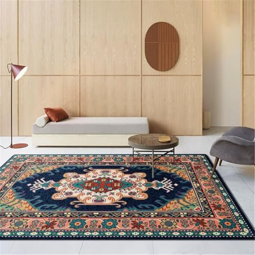 RUGMRZ Waschbarer Teppich Wohnzimmer Für Esszimmer Schlafzimmer Rechteckiger Roter Flur Bedruckter Schmutzabweisend Teppiche Fürs Kinderzimmer 200X300Cm 6Ft 6.7''X9Ft 10.1''