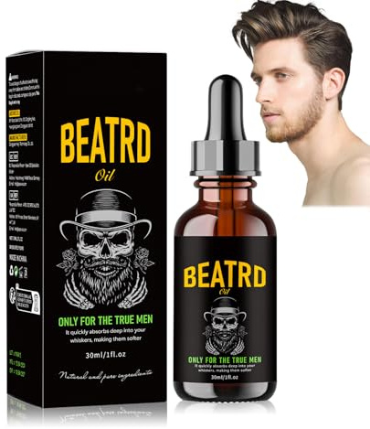 Rostblant 30ml Huile de croissance de barbe, sérum de croissance de barbe pour hommes, fête des pères Stimule la croissance de la barbe, épaissit et renforce la croissance des cheveux et de la barbe