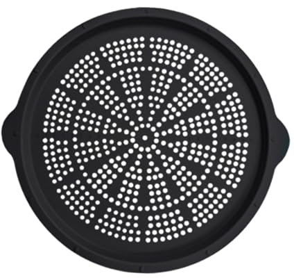perfk Teglia per Pizza in Silicone Teglia da Portata 14,57'' Pentole Leggere Rotonde Teglia per Pizza Croccante Teglia da Forno per Candy Fry Home Crispy, Nero