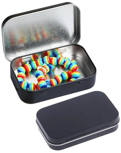 CANCYCC Metal Tin - Mini lata de metal con tapa de metal con tapa, mini organizador para el hogar y objetos pequeños