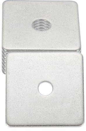 sourcing map Flache quadratische Unterlegscheibe, 10 mm ID x 60 mm Außendurchmesser x 3 mm Dicke, 304 Edelstahl, flache Unterlegscheibe, Abstandshalter Dichtung für Schrauben, Fabriken, Badezimmer