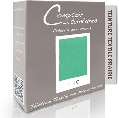 COMPTOIR DES TEINTURES – Teinture Textile – Mélange Prairie (pour 1kg linge) – Teintures Durables pour Draps, Serviettes et Nappes – Facile à Utiliser en Machine à Laver ou à la Main