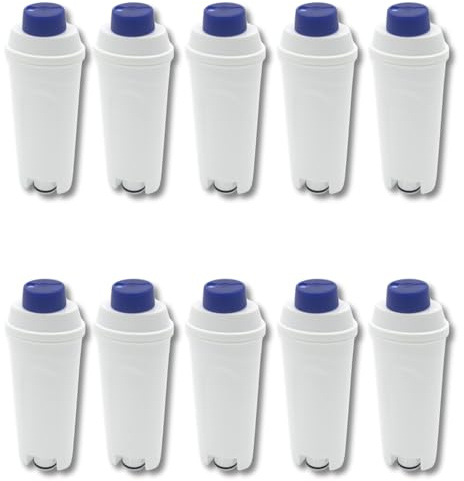 SOS Accessoire Lot de 10 Filtre à eau pour Delonghi DLSC002 Certifié TÜV pour DLSC002, SER3017 & 5513292811 ECAM, ESAM, ETAM