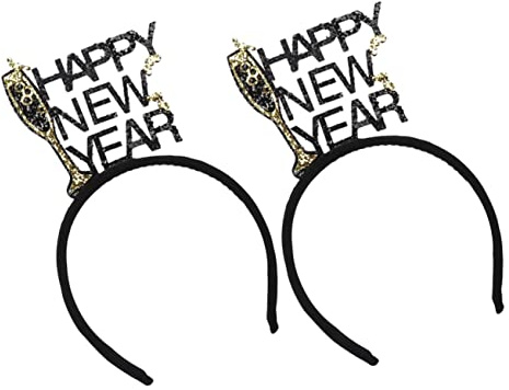 SHERCHPRY 2stücke Glitzer Stirnband für Neujahr Haarreifen Leichtes Design für Silvesterparty Karneval und Cosplay als Foto-requisiten und Gastgeschenke