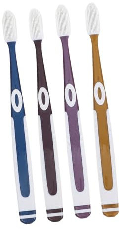 DECORNIJIA Testine di Ricambio per Spazzolino Nano Toothbrush in Silicone e Tpu, Setole Flessibili, 4 Pezzi, per Pulizia Denti Adulti, Uso Domestico Colore Casuale