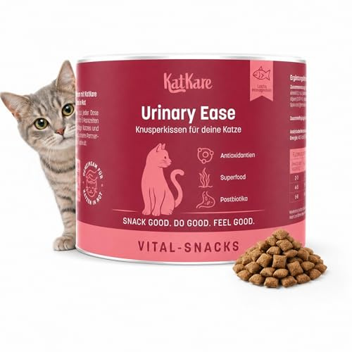 KatKare Urinary Ease Crunchy Bites Katzensnacks für EIN gesundes Harnsystem | Crunchy Bites zur täglichen Unterstützung einer gesunden Blase, mit Superfood und Postbiotika, schmackhafte Katzensnacks