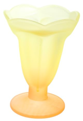 BESTYASH Coupes à Dessert en Verre Givré Vintage Coloré sur Pied pour Fête Estivale, pour Glace, Milk-shake et Boissons Froides la Maison