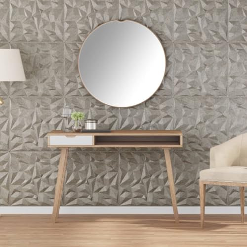 Zimmer Deko Wandverkleidung,Wandpaneele 12 Stk. Beton 50x50 cm XPS 3 m² Amethyst,Zimmer Deko für Küche, Balkon, Schlafzimmer, Wohnzimmer