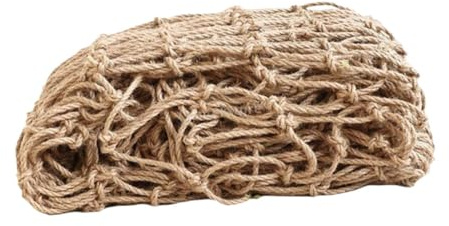 TWISAXC Red de Cuerdas de cáñamo de Alto Rendimiento y Resistente al Desgaste, Adecuada para Camiones Multiusos de Cordel, Carga práctica para Camiones Multiusos, Marrón, Grosor de la Cuerda 4 mm