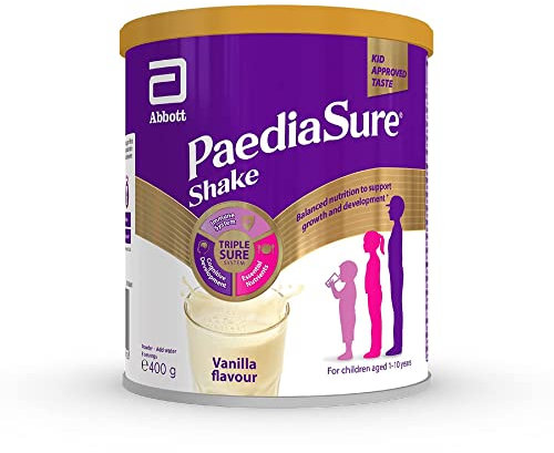 PaediaSure Shake – Vanilla Flavour – 400g – Balanced Nutritional Supplement Drink – Multivitamin for Kids – With Protein, Carbohydrates & Minerals – Supports Growth & Development – Vegetarian