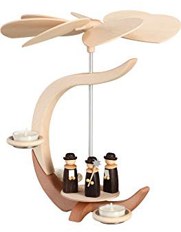 Seiffener Volkskunst Pyramide C-Form Weihnachtssänger ca. 30 cm (ohne Teelichter)