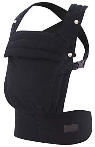 JYOKO Ergonomischer Babytragerucksack, Babytrage, Fleckenabweisend und Atmungsaktiv, aus 100% Allergikerfreundlicher Baumwolle (Babytrage, Basic Night)
