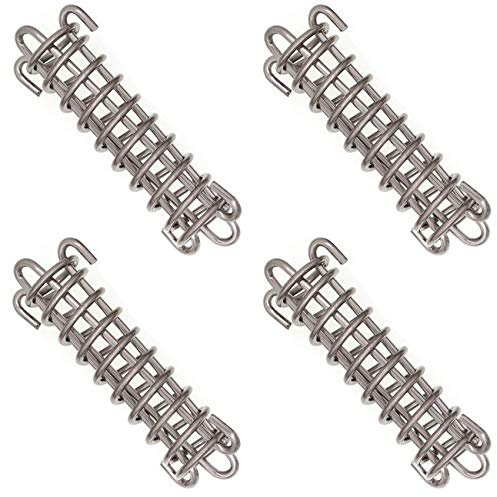 Spannfeder Sprungfeder Sonnensegel Frühling Schnalle - 4 Stücke Metall Zubehör Zugfedern für Tarps Zelte Draht Racks Camping Zubehör Sicheren Montage Camping Markise Befestigungszubehör.