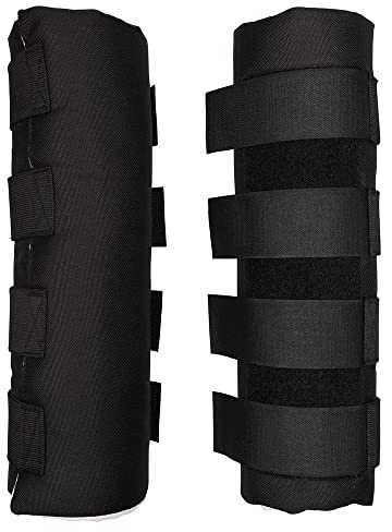 Dura-Tech Quick Wrap No Bow Leg Wraps for Horses | Size 16 | Color Black | Exceptional Leg Coverage | Versatile Use | Secure and Easy Application | Sold in Pairs