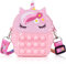 Ainiv Pop Push It Tasche Handtasche, Pop Tasche, 2 in 1 Fidget Toys Taschen Umhängetasche mit Längenverstellbarem Tragegurt, Einhorn Fidget, Anti Stress Spielzeug Schultertasche für Kinder (Rosa)