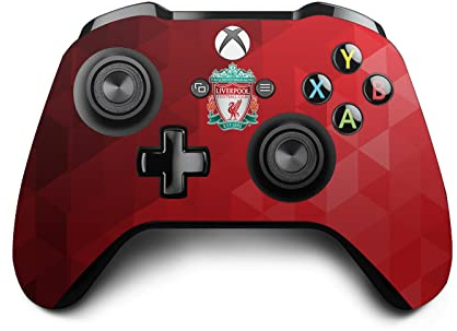Head Case Designs Offizielle Liverpool Football Club Rotes Wappen Geometrisch Kunst Vinyl Haut Gaming Aufkleber Abziehbild Abdeckung kompatibel mit Xbox One S/X Controller