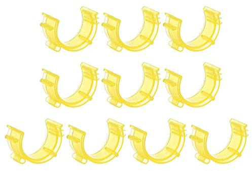 sourcing map 20 Stück Nähspulen Halter kleine Spulen Clips Kunststoff Spulen Klemmen Nähwerkzeug Zubehör Verhindern Sie das Abwickeln der Fadenschwänze, Gelb