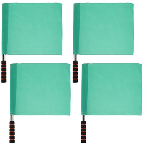 4 Stück Sport-Schiedsrichter-Flaggen Leichtathletik-Sport-Indikator-Flagge Signalflagge Mit Edelstahl-Stab