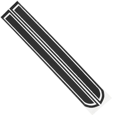 51.77x 9.72 Car Hood Stripe Sticker Auto Racing Body Side Stripe Decal Skirt Roof Hood Bumper Stripe Decal Vinyl Modified Stripe Decal Decoration for Car (Black)