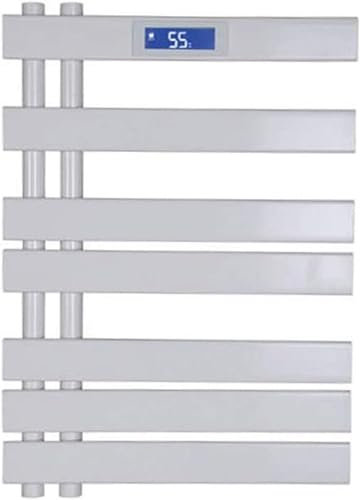 Scalda asciugamani Scaldasalviette elettrico riscaldato Radiatore da bagno, portasciugamani termostatico in fibra di carbonio, portaoggetti + scaldasalviette da bagno antibatterico + deumidificante (