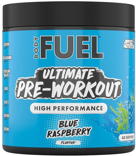 Applied Nutrition BodyFuel Pre-Workout Powder - Energy, Strength & Endurance Booster with Creatine, Citrulline & Beta-Alanine Sugar-Free Pre-Workout (320g - 40 Servings) (Blue Raspberry)