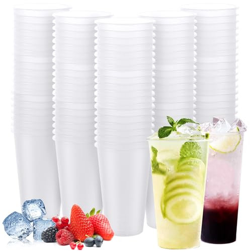 GBACHOOSE Lot de 50 Gobelet Plastique Reutilisable 50cl Gobelet en Plastique Reutilisable, gobelet Réutilisable pour Fête de Boisson, Anniversaire, Mariage