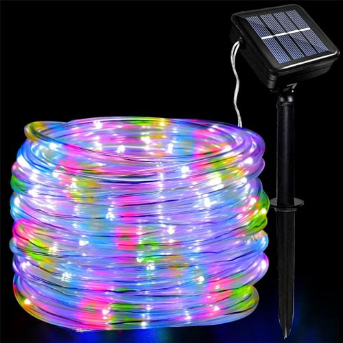Solar String Lights with 8 Modes - 22M 200 LED Rope Lights for Outdoor Garden Patio Home Party, Waterproof (Colorful)