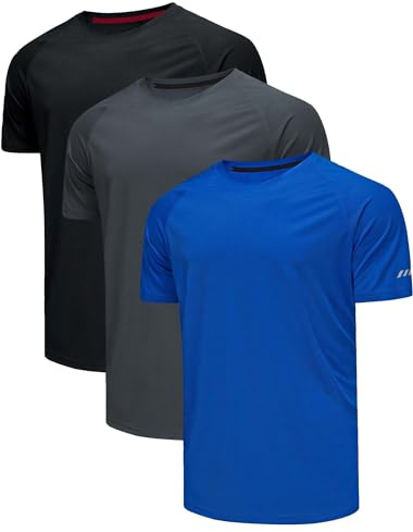 3 Pack T-Shirt Sportive Da Uomo Traspiranti Ad Asciugatura Rapida Magliette A Manica Corta Camicia Funzionale Asciugatura Rapida Traspirante Corsa Camicia Da Allenamento A Manica Corta Uomo
