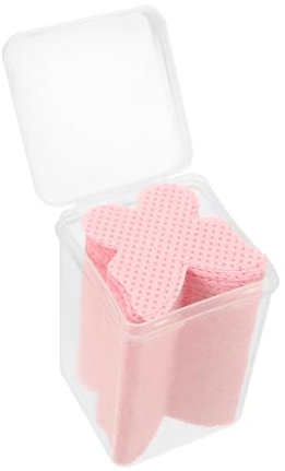 minkissy 200 Sheets Lint Free Nail Pads Cotton Nail Polish Remover Wipes Heart Shape for Travel Size