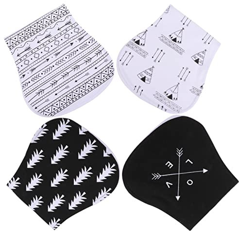 KOMBIUDA 4 Stück Saugfähige Spucktücher Für Babys Lätzchen Für Neugeborene Hübscher Aufdruck