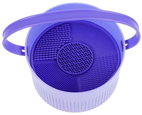 Ciieeo Makeup Brush Cleaner Makeup Brush Holder Silicone Cleaning Pad Beauty Storage Box